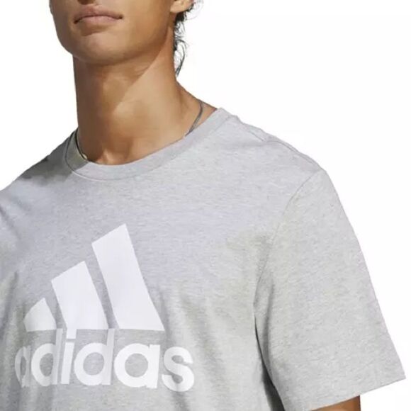 ADIDAS Men's Single Jersey Big Logo Graphic T-Shirt size M grey NWT in packaging - Picture 1 of 5